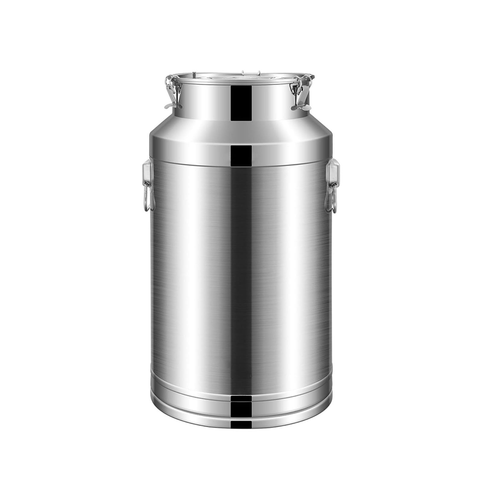 Jarra de leche de acero inoxidable con tapa de bloqueo, asa de transporte, ideal para transportar líquidos, vino, té y más, perfecta para uso doméstico o al aire libre