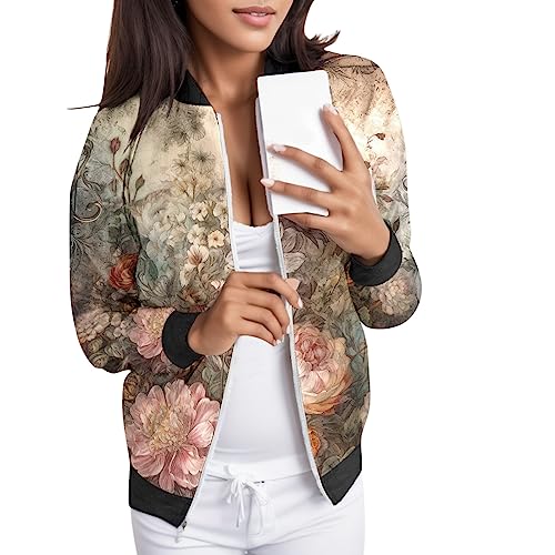 Collage Jacket Collegejacke Für Damen Damen Blouson Jacke Sommer Jacken...