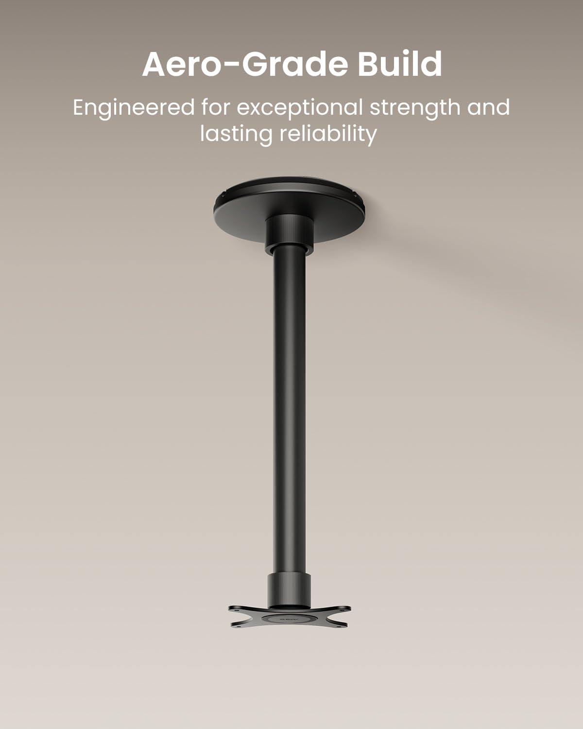 JmGO N3 Ultimate Deckenhalterung, Original X-Gimbal Projektor Halterung mit 360° Rotation, Verdeckter Kabelführung, Luftfahrt-Aluminium Konstruktion, Sichere Deckenmontage, Exklusiv für N3 Ultimate