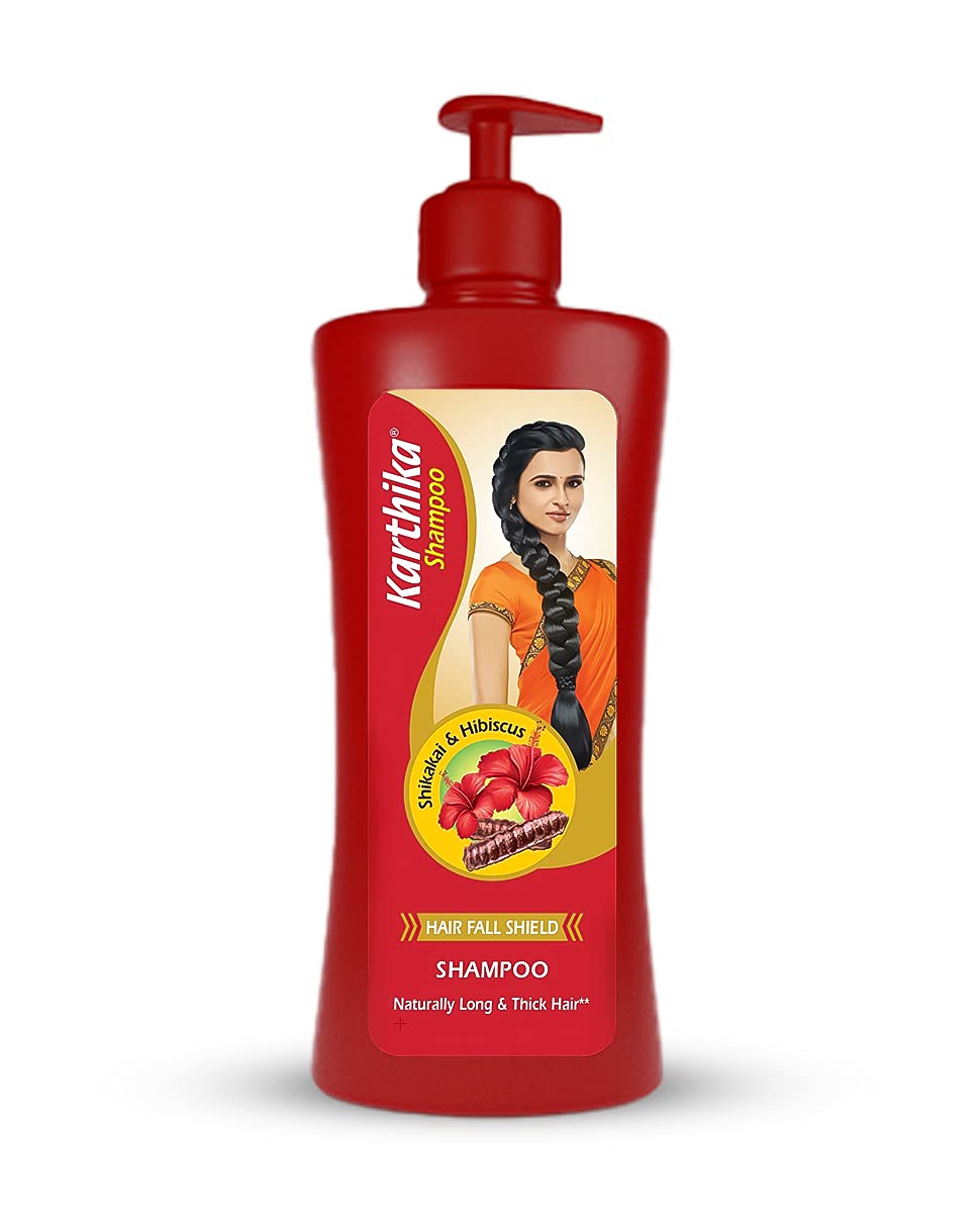 Hair Fall Shield Shampoo with Goodness of Hibiscus and Shikakai, Helps Prevent Hair Fall, Nourishes Hair, Strengthens Hair Strands (650 ml)