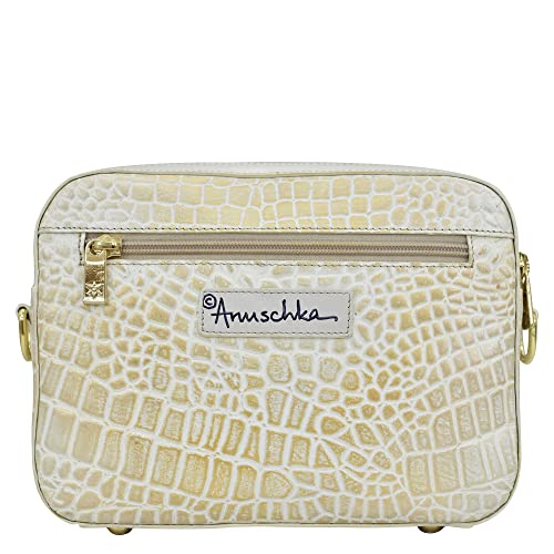 Anuschka Women's Original Hand-Painted Leather Twin Top Messenger2