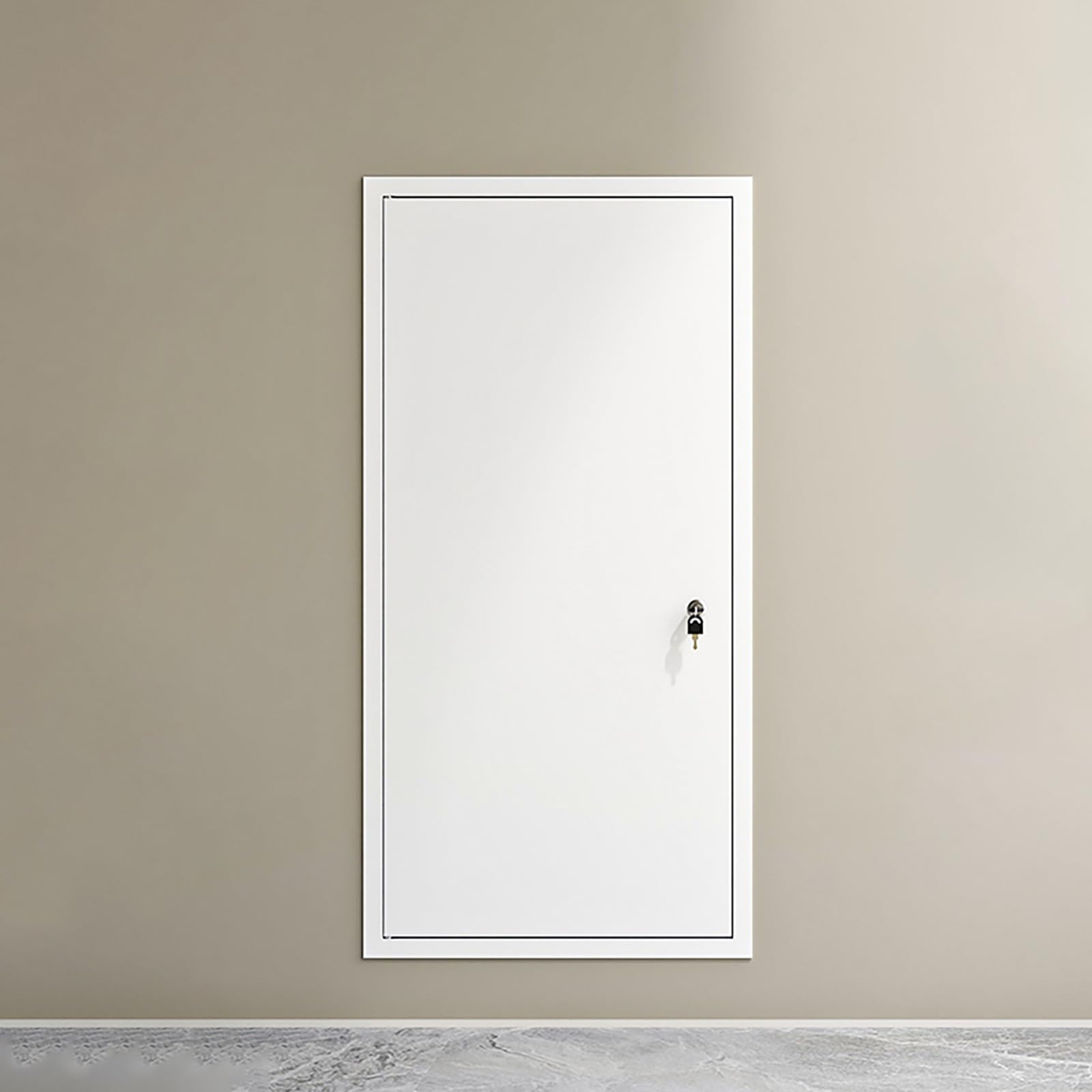Panel dostępu do poddasza do sufitu ukryte drzwi wejściowe do ściany z zatrzaskiem kluczowym drzwi serwisowe hydrauliczne 96 x 96 cm biały trwały właz inspekcyjny dla łatwego dostępu