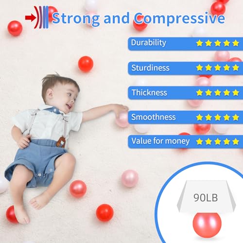STARBOLO Ball Pit Balls for Toddlers, 100pcs BPA Free Crush Proof Plastic Toy Balls for Ball Pit, Children's Pool Water Toys, Macaron Ocean Balls for Play Tent 2.2 Inch - image 5