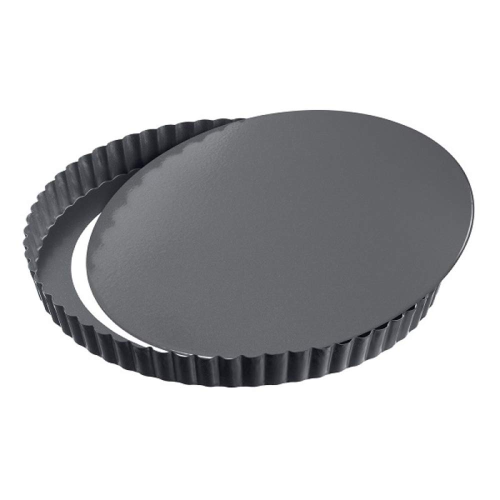 C&C GF - Molde de Horno Rizado con Base Extraíble - Molde para Quiche y Tarta - Molde para Tartaletas, Tartas, Quiche - Bandeja Estriada con Base Desmontable - Revestimiento Antiadherente - 24 cm