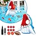 Bloolilies Inflatable Shark Toys, Swimming Pool Games 3-in-1 Shark Basketball & Football & Head Hoop Pool Toys, Outdoor Summer Beach Family Party Water Games Birthday Easter Gifts for Kids Toddlers