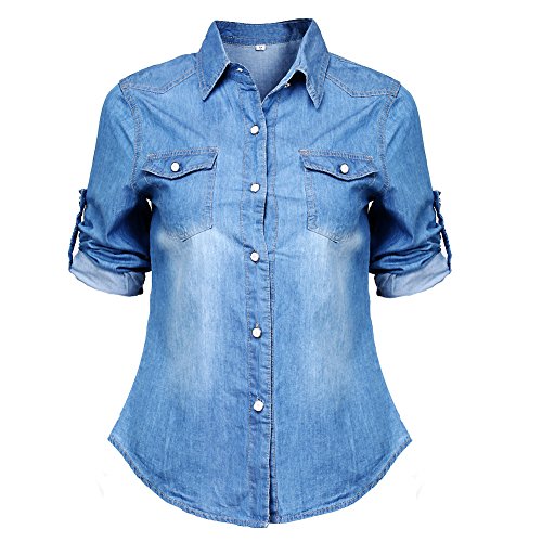 blue jean long shirt
