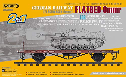 Amazon | サーベルモデル 1/35 ドイツ 平貨車 Ommr (2 in 1) w/線路