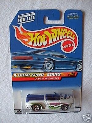 Mattel Hot Wheels 1999 1:64 Scale X-Treme Speed Series White Dodge Sidewinder Die Cast Car 1/4