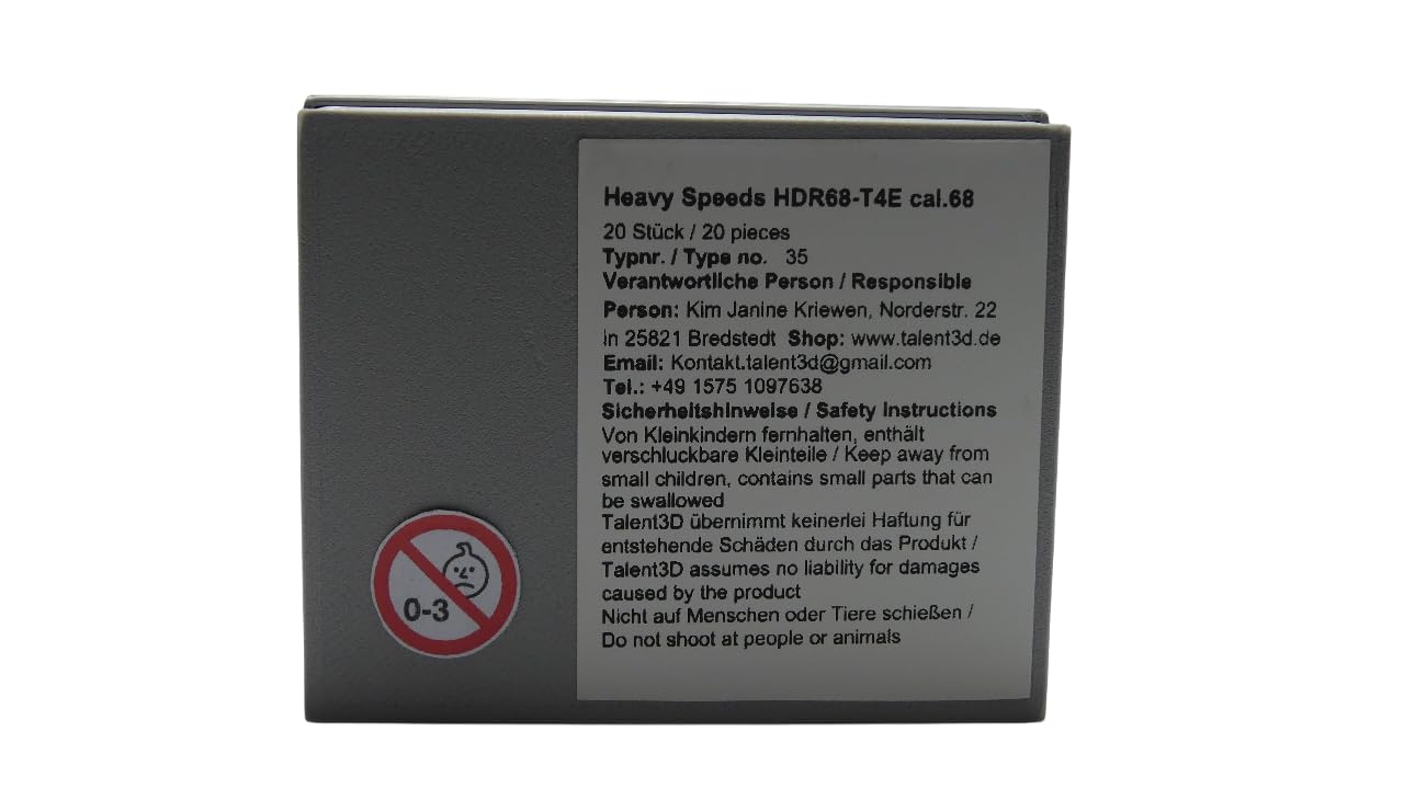 HDR68 Heavy Speeds Cal.68 Munizioni Slugs
