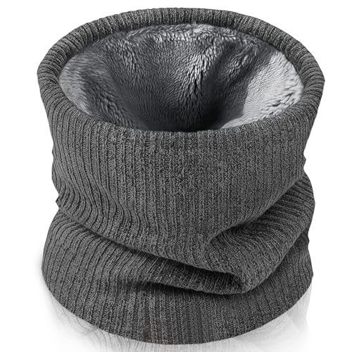 EPIMA Winter Neck Warmer for Men & Women, Fleece Neck Gaiter Face Scarf Hunting essentials, Outdoor Gear Thick Windproof Gaiter Mask for Cold Weather Sports, Nose Warmer, Grey