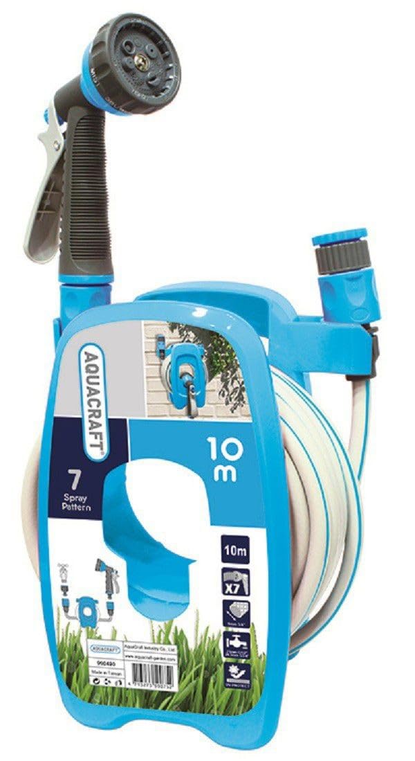 AQUACRAFT - Tuyau d'arrosage avec pulvérisateur et support, 10 m