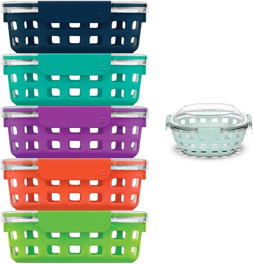 Ello Duraglass 3.4 Cup Meal Prep Sets 10Pc, 5 Pack Set