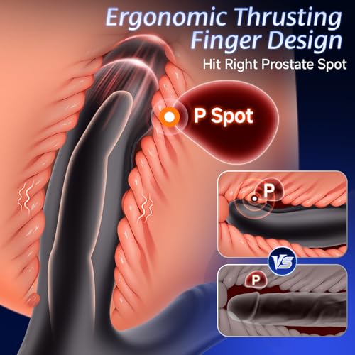 Prostate-Massager-Anal-Vibrator-BEISAR-Anal-Toys-Butt-Plug-Sliding-Ring-Male-Sex-Toys-for-Men-Sex-Toy-Anal-Plug-Cock-Ring-Adult-Toy-with-9-Thrusting-Vibrating-New-APP-Remote-Control-Strap-On-Dildos