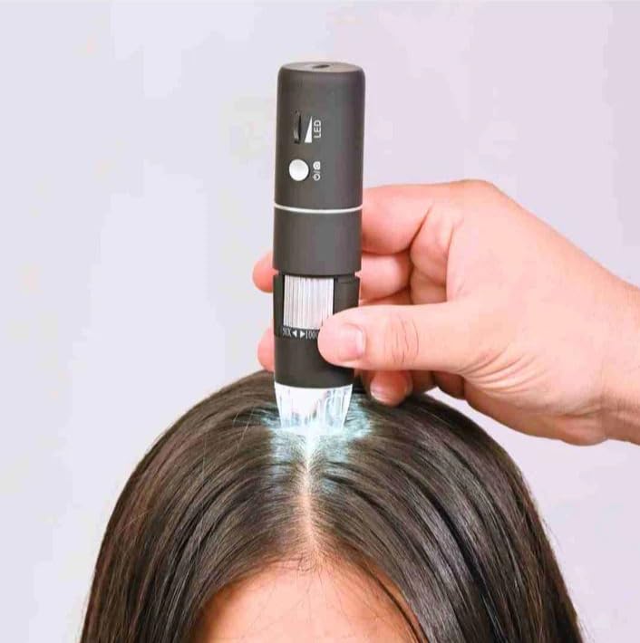 HP Lotion WiFi Scalp & Skin Analyzer – 40X–1000X Handheld Digital Microscope with Live View & Image Capture | Compatible with Android, iOS, Windows, Mac & Linux-image-9