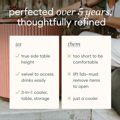 Image of Veradek Cooler Side Table - Outdoor Cooler Table and Ice Chest