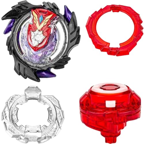 Image of String Launcher Set- B00-73 Black God Valkyrie 6Vort'x Reboot (Black) + 1 Way String Launcher + Toy Storage Box
