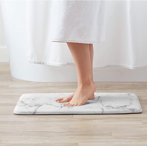 Miniatura 6 de LOKMU Tapetes de baño para baño, alfombras de decoración de baño, antideslizantes, verde y dorado, diseño geométrico abstracto, lavable, alfombra