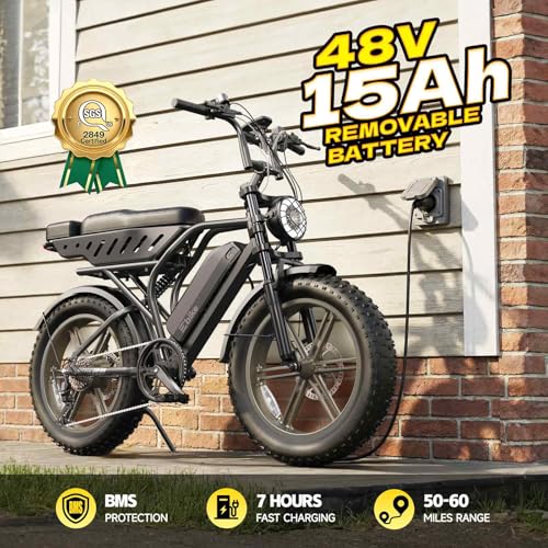 Image of TST Electric Bike for Adults, 48V 15Ah Battery for Urban Cycling, 65 Miles