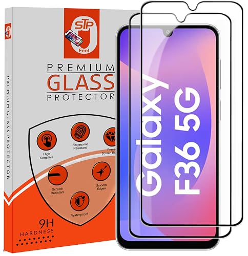 Image of STP FEEL Premium HD+ Tempered Glass Screen Protector Guard Compatible For Samsung Galaxy F36 5G (6.7 Inch, Pack of 2) | Edge to Edge Coverage With Easy to installation kit for Smartphone