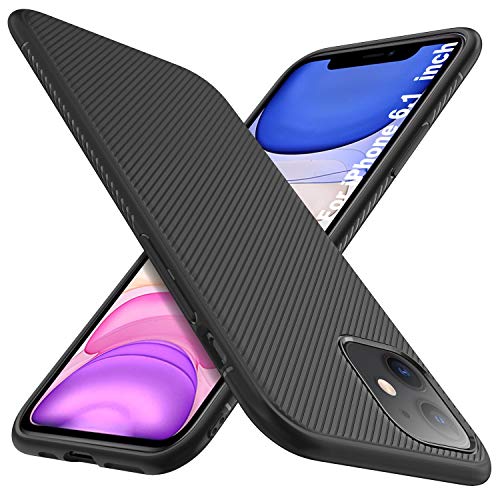 iBetter per iPhone 11 Cover, Thin Fit Gomma Morbida Protettiva Cover, Protezione Durevole,per la iPhone 11 2019 6.1'' Smartphone.(Nero)
