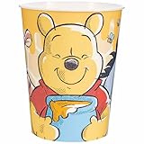 Unique Disney Winnie the Pooh Multicolored Plastic Stadium Cup - 16 oz. (1 Pc.) - Vibrant Tableware, Perfect Parties and Events