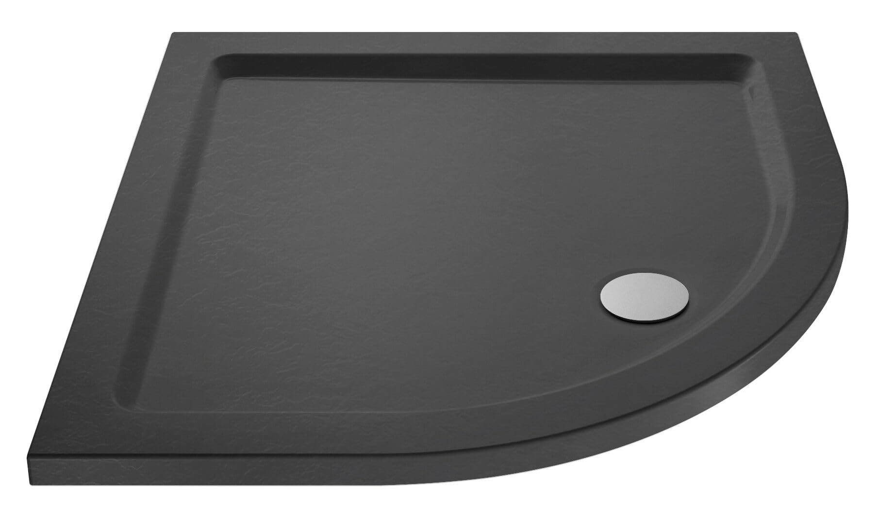 Balterley 900 x 900 mm Quadrant Shower Tray, Slimline Shower Trays, Durable Stone Resin Base Trays for Bathroom Enclosure Cubicle, Quadrant Shape Tray for Wetroom Showers (Slate Grey)