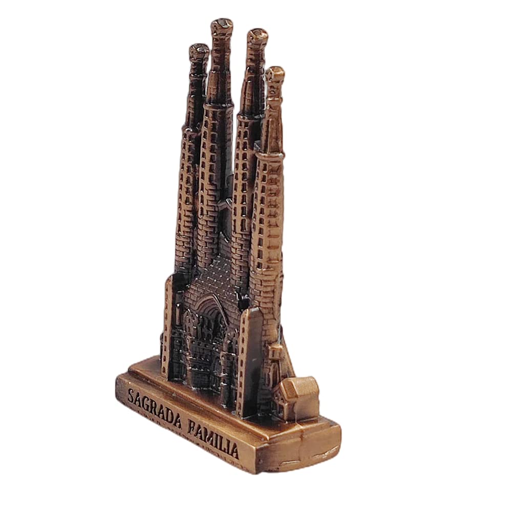 Estatua Decorativa De La Sagrada Familia De Barcelona, Réplica En Aleación De Zinc Pintada A Mano, 7,7 Cm