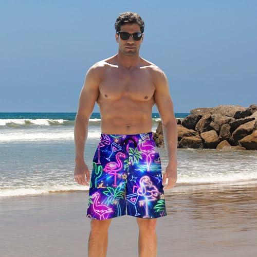 Ahegao Men's Swim Trunks Quick Dry 3D Printed Beach Board Shorts with Pockets Cool Mesh Lining Bathing Suits3