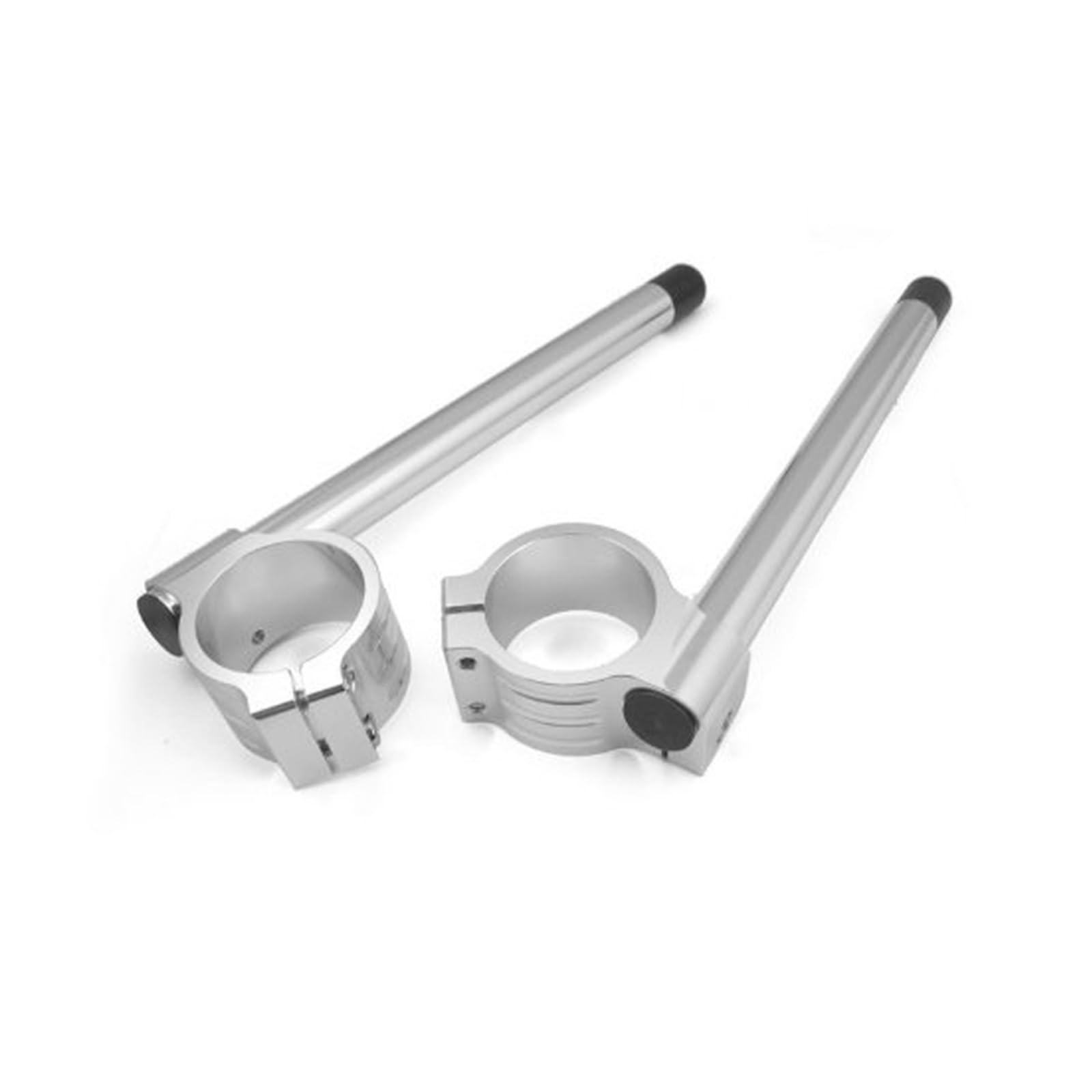 AHJFYETUS 4 Color Motorcycle Racing Clip-ons Handle Bars 41mm Compatible with Triumph Thruxton 2008 2009 2010 2011 Motorbike(Silver)