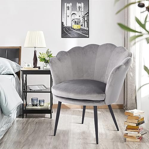 WOLMICS Sessel aus Samt Samtstuhl Mit Metallbeinen Sessel Für...