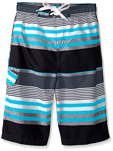 Image of Kanu Surf Boys' Victor Stripe Quick Dry Beach Board Shorts Swim Trunk