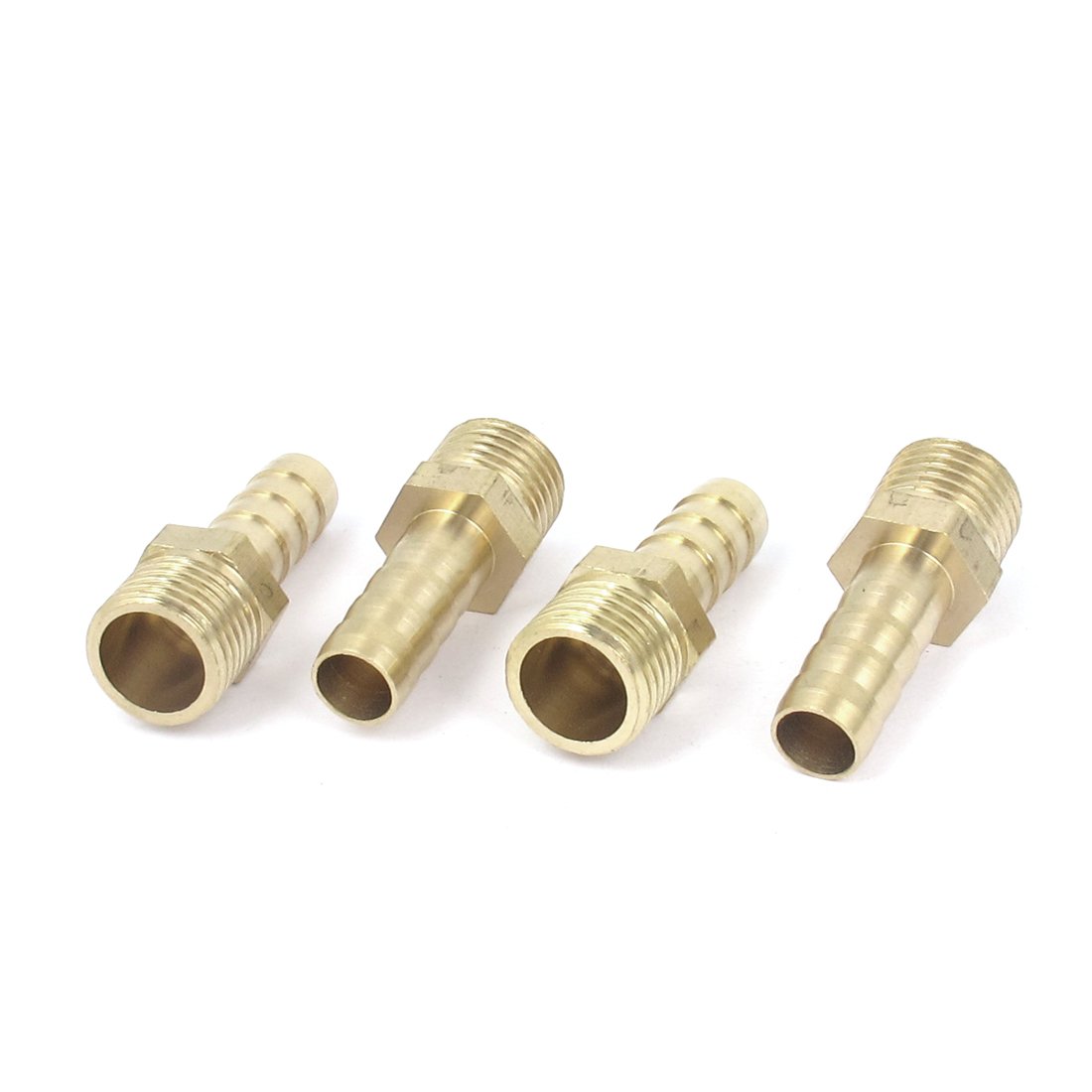 Uxcell Men's Gold Sourcingmap 1/4Bsp Thread 8Mm Inner Dia Brass Hose Barb Coupler 4Pcs