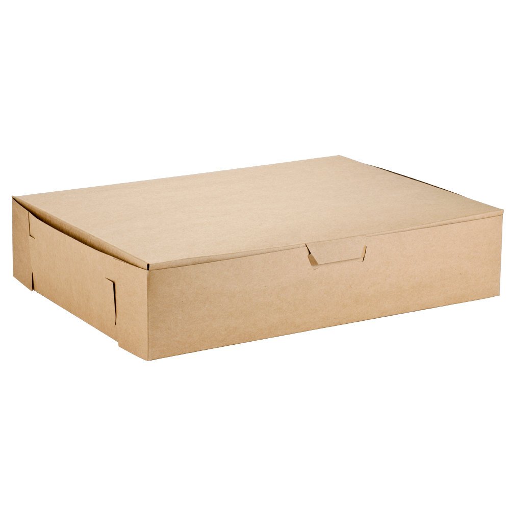 SCT Kraft One-Piece Non-Window Bakery Boxes, 19 x 14 x 4, Brown, Paper, 50/Carton