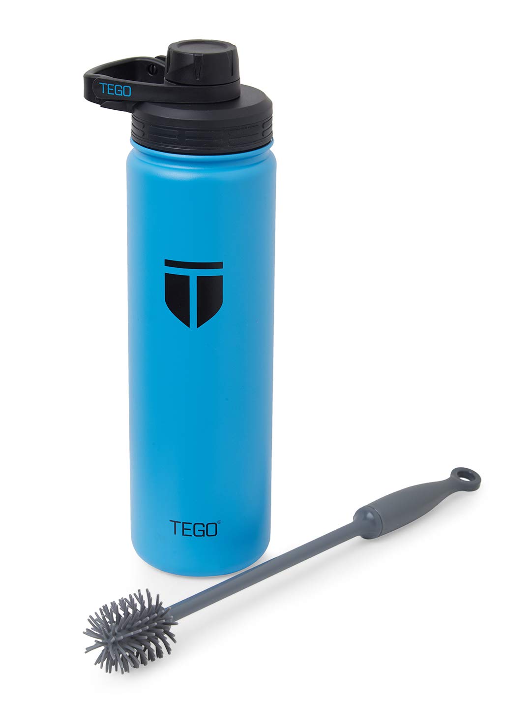 TEGORapid Water Bottle Vaccum Sealed Steel with Cleaning Brush (Pack of 1 - Blue)