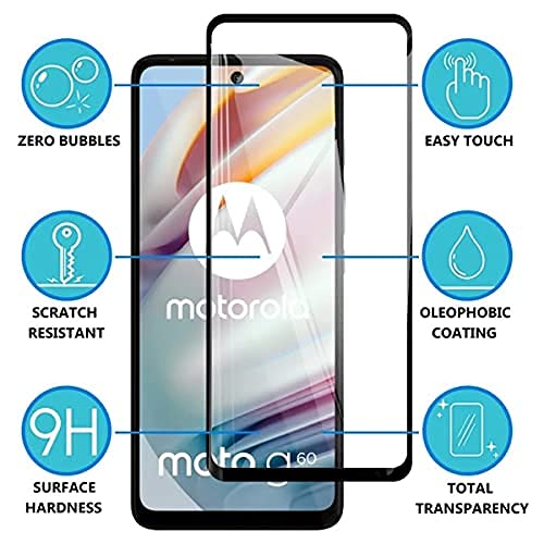 Image of Screen Protector for Motorola Moto G60 (Black) Tempered Glass Edge-to-Edge 6D Screen Guard With Installation Kit