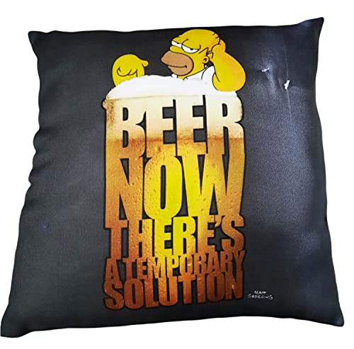 Coussin Homer Simpson Beer Décoration de chambre Dimensions 40 x 40 cm