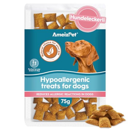 AmeizPet Trockenfutter Leckere hypoallergene Hundekekse, hypoallergene Haustier-Kau-Snacks für Welpen und ältere Hunde mit empfindlichem Magen 75g (2.6 oz)
