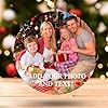 Personalized ceramic hanging ornament custom ceramic double sided printing christmas tree ornament xmas decor gifts for family lover friends anniversary round shaped  urban country home decor