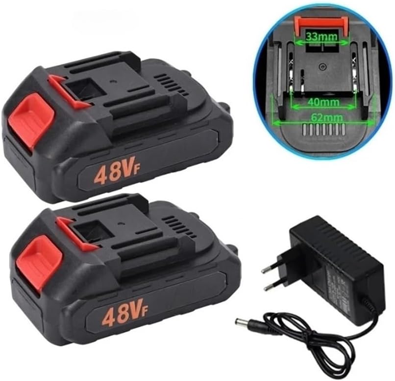 21V 48VF 8000mAh High Capacity Rechargeable Lithium Ion Battery Compatible with Makita 18V/21V Electric Power Tool(2 Battery)