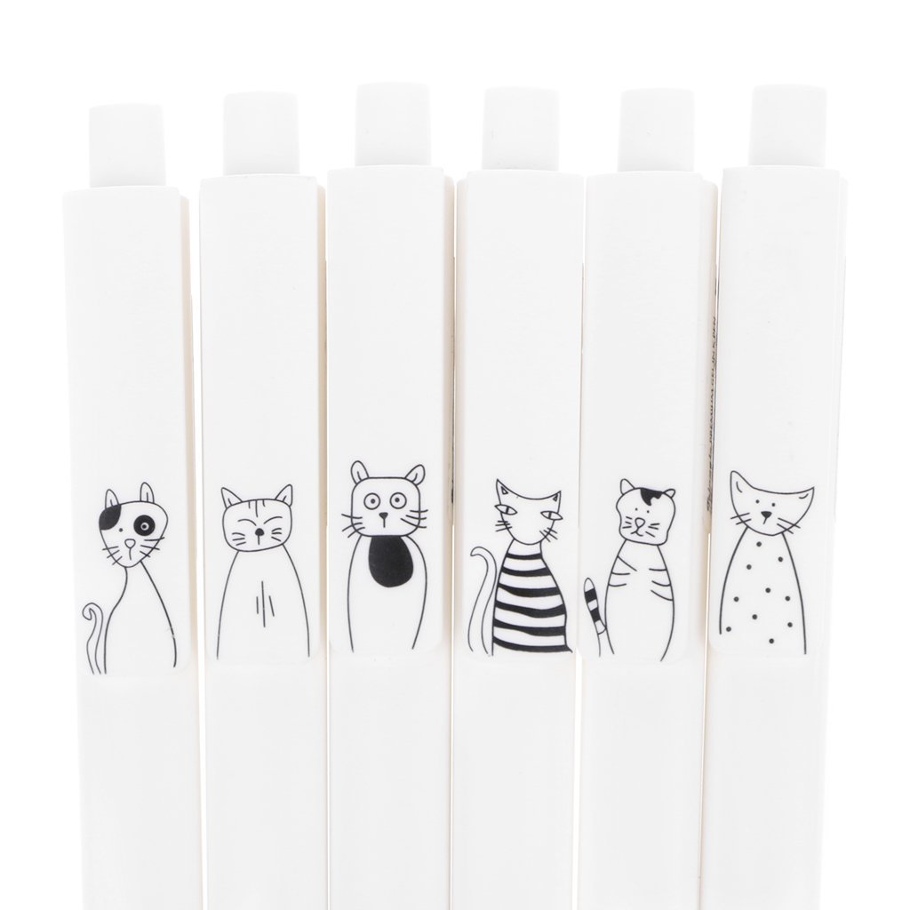 Ink Gel Pen Novelty Cute Cartoon Cat Gel Ink Ball Point Pen Press Stationery Office Supplies — view 2