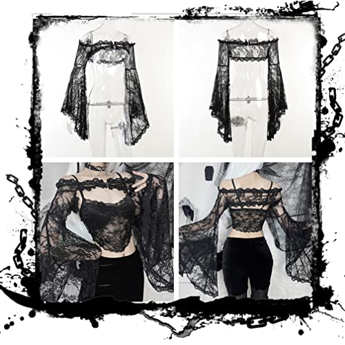 Goth Shrug Gothic Victorian Half Crop Top for Women4