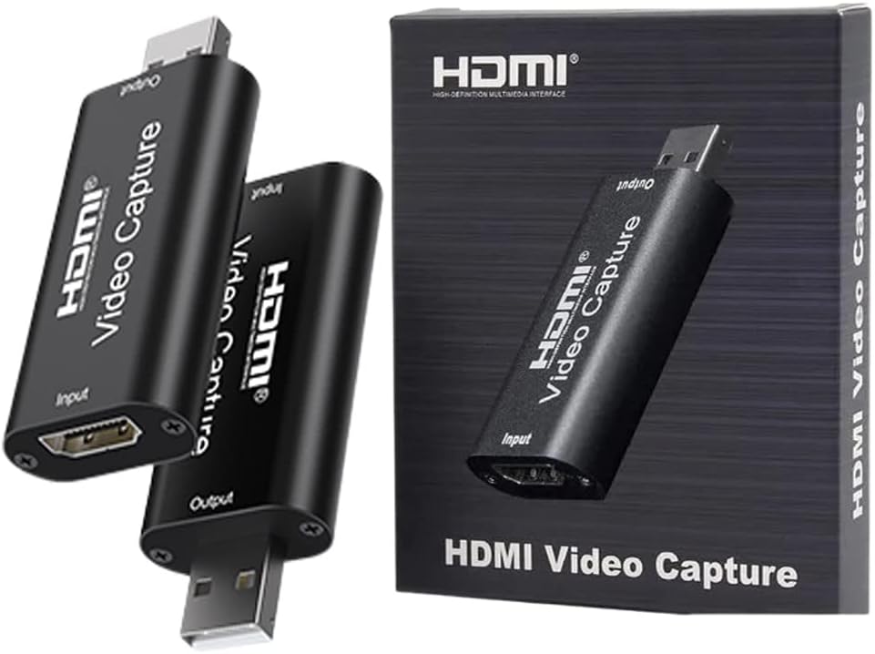 Video Capture Cards Audio Capture Adapter, High Definition 1080p 30fps, HDMI to USB 2.0 Record Directly to Computer for Gaming, Streaming, Teaching, Video Conference or Live Broadcasting