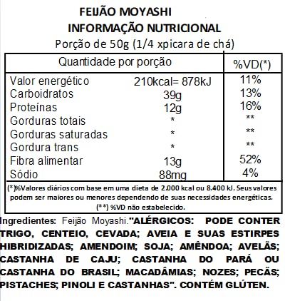 Feijão Moyashi Viva Salute Embalado a Vácuo - 1Kg