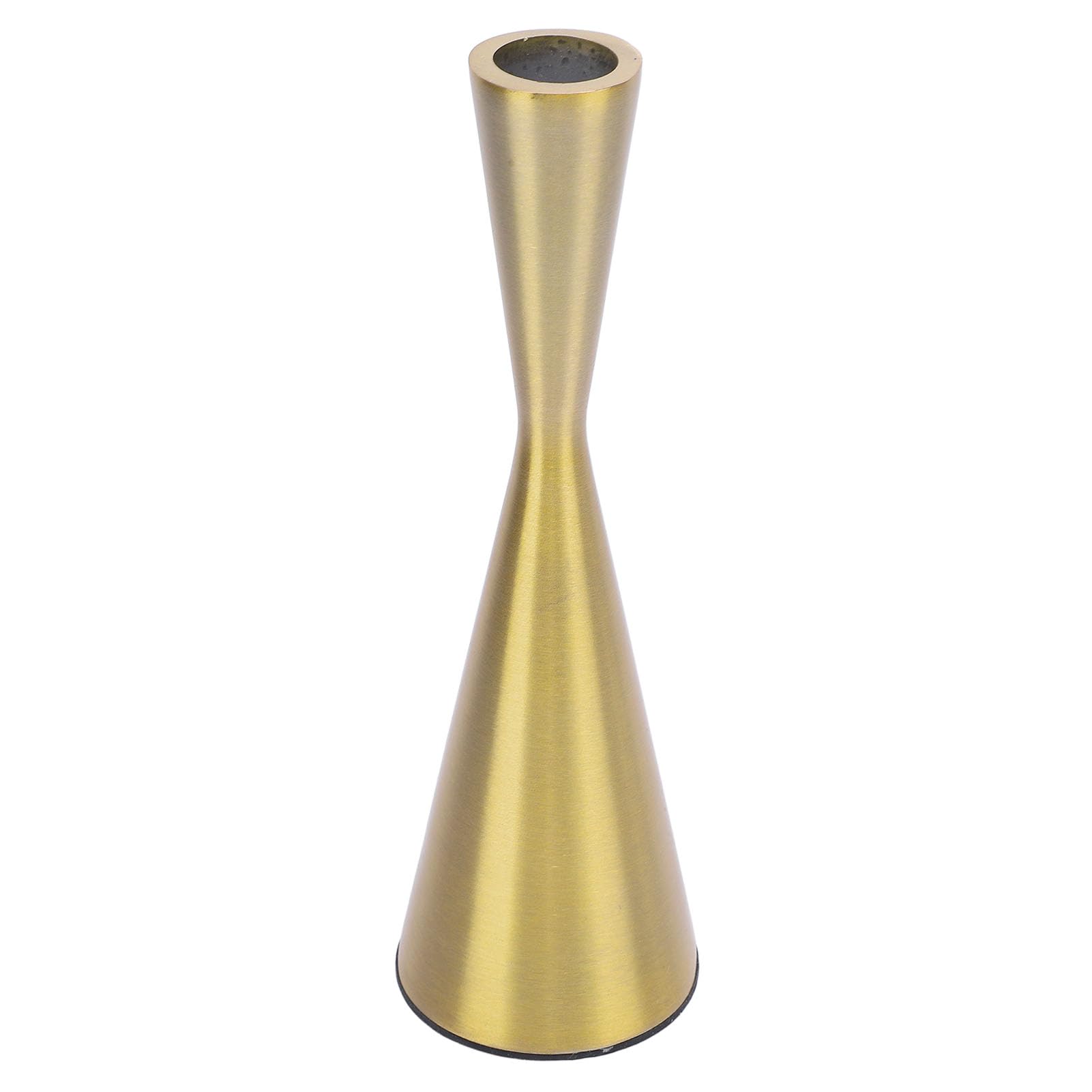 Jelquix Gold Geometric Candle Holder, European Vintage Aluminum Candlestick, Candle Decor for 3cm Candles, Ideal for Home Decor (S 6 X 19cm / 2.36 X 7.48in)