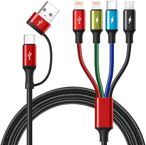 Minlu Câble de Charge Multi 4 en 2, avec Transfert de Données [3,...