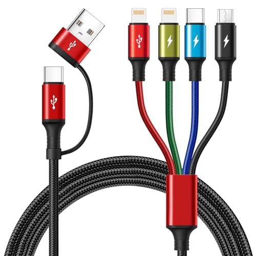 Minlu Câble de Charge 4 en 2, Cable Multi Embout avec Transfert d...