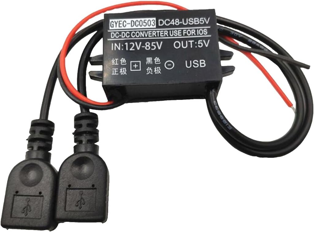 DC12V to 5V Step-Down Module 60V58V24V12V to 5V3A USB Interface Power Converter(12V-85V to 5V USB)