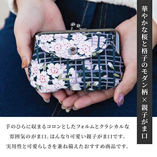 Vintage Floral Kiss Lock Coin Change Wallet Purses (SAKURAKOUSHI Cherry Blossoms - Pink) / Made in Japan Pouch for Women2