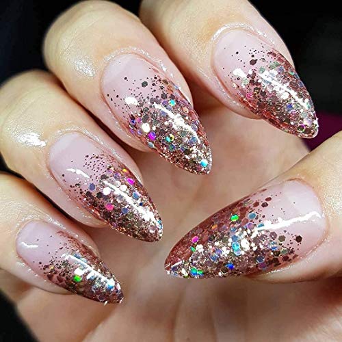JOERRES Chunky & Fine Glitter Powder 15 Farben, holografische Chunky Pailletten schillernde Flocken (je 10 oz… – Bild 8
