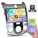 2+64G Wireless CarPlay Car Stereo Radio for Kia Forte 2009-2017 (Manual A/C), 9'' Touchscreen in-Dash GPS Navigation Head Unit Double Din Android Auto HiFi WiFi RDS/FM Bluetooth+Backup Camera